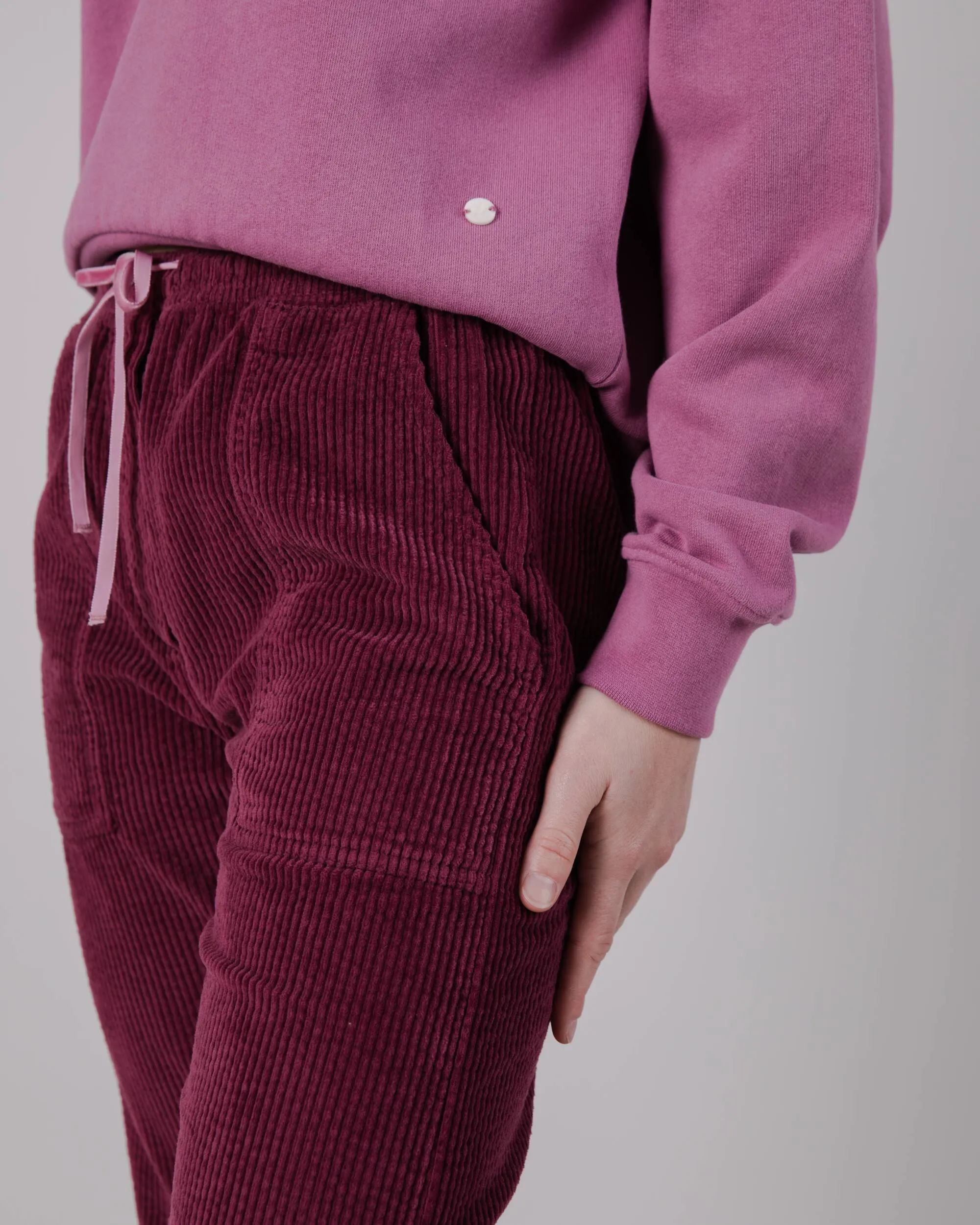 Patch Pocket Corduroy Pants Prune