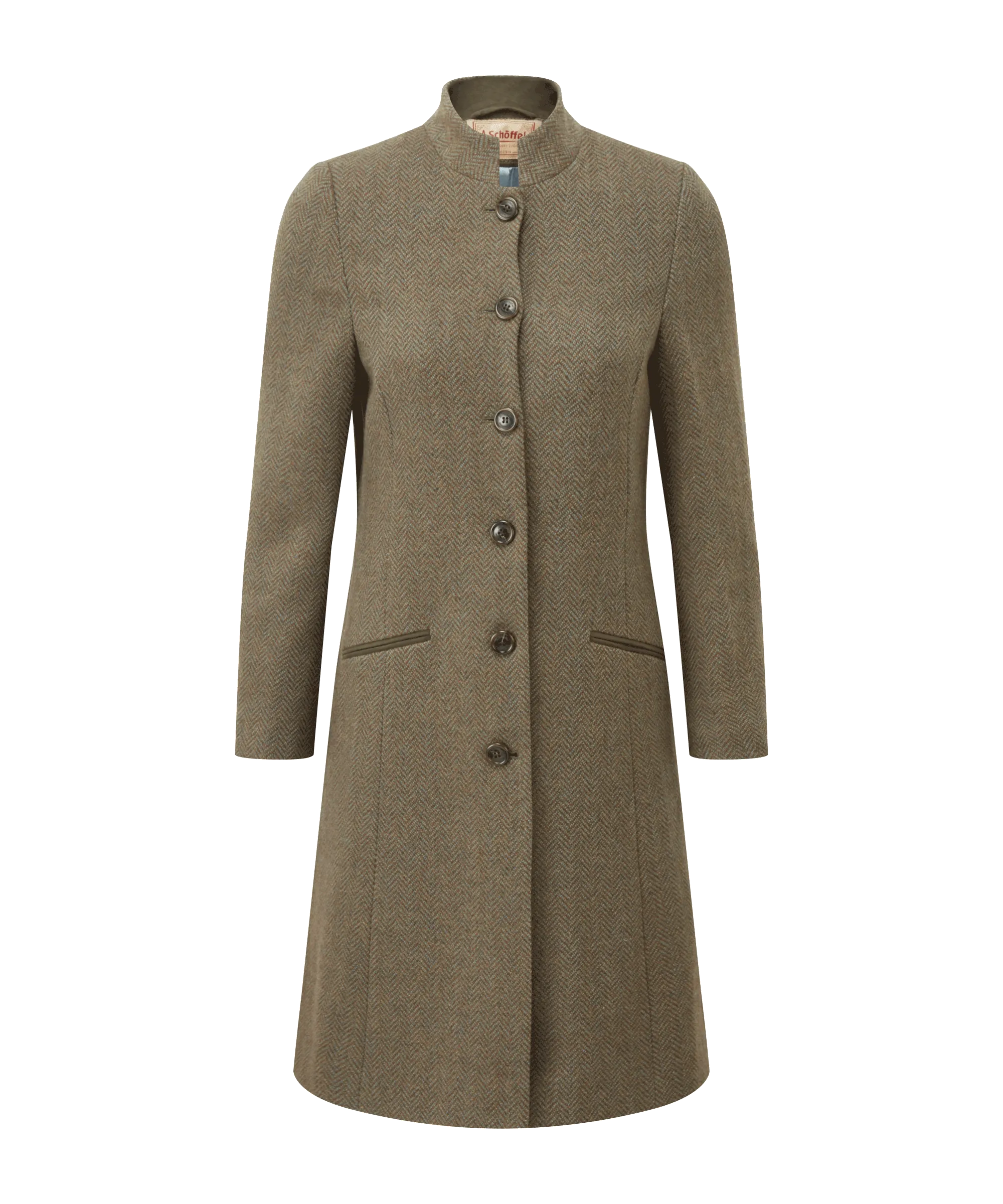 Portree Tweed Jacket - Loden Green Herringbone Wide Tweed