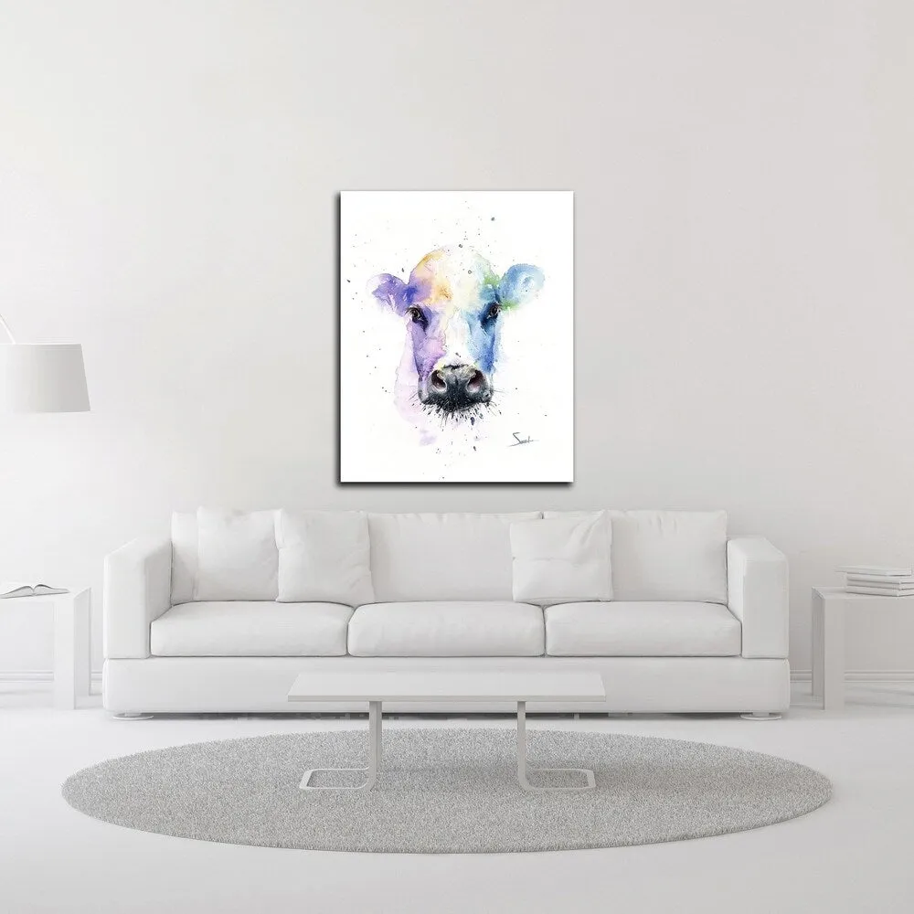 "Abstract Cow" by Eric Sweet, Print on Canvas, Ready to Hang