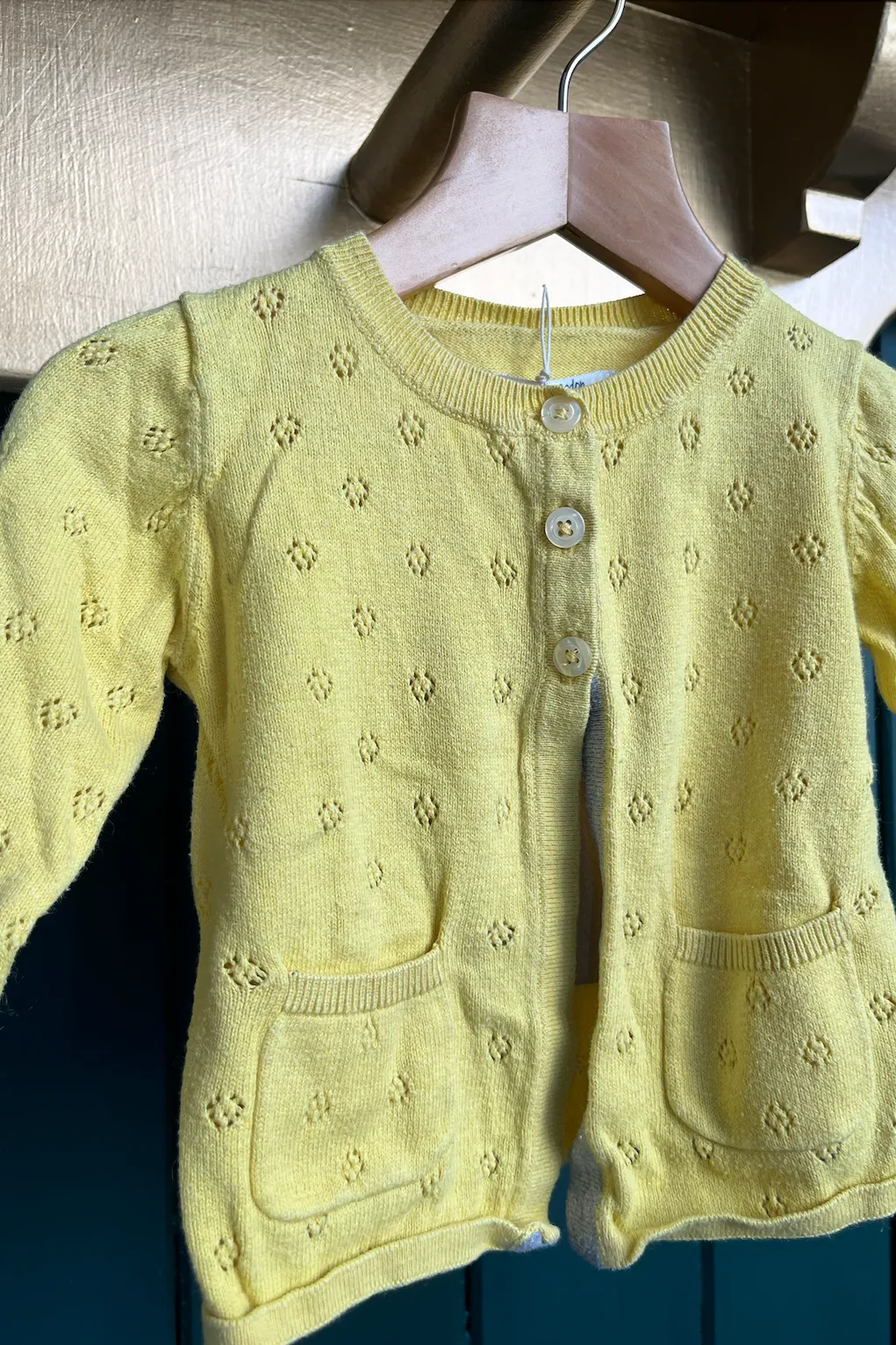 Re-Wear Baby Boden Yellow Cardigan