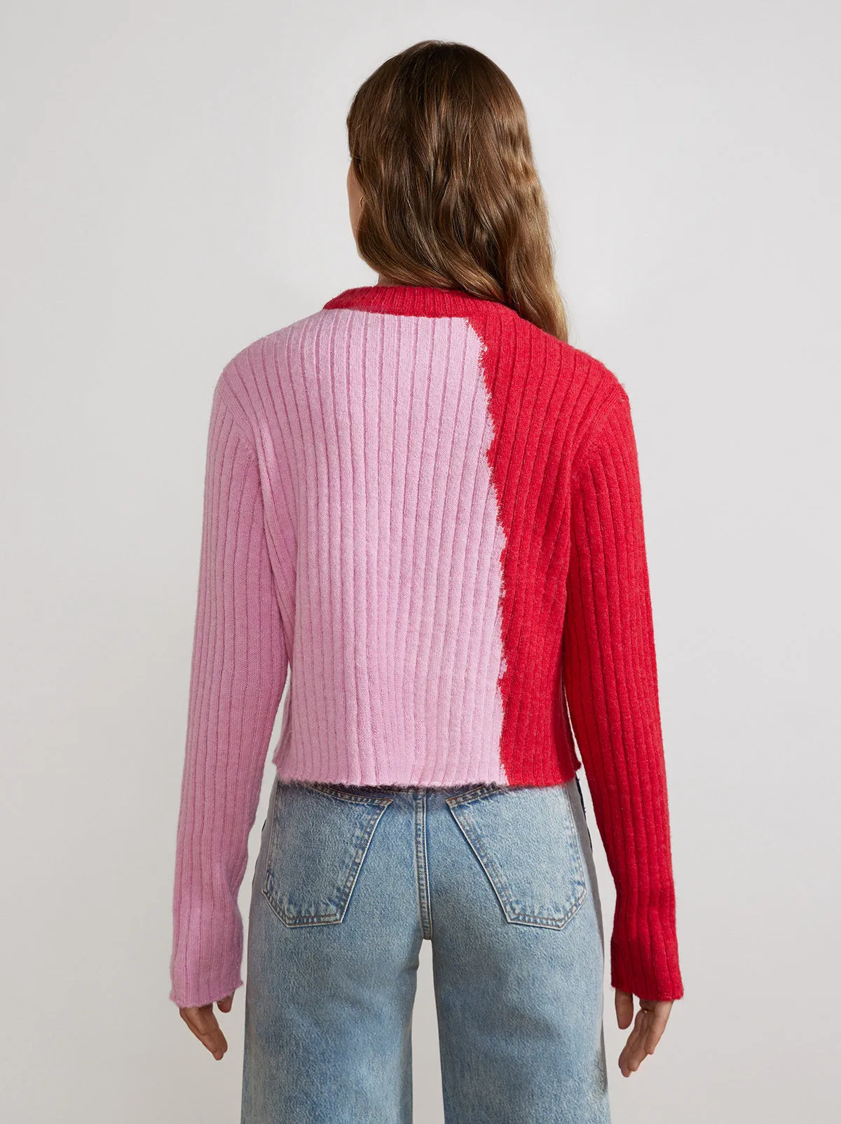 Rory Pink And Red Sweater