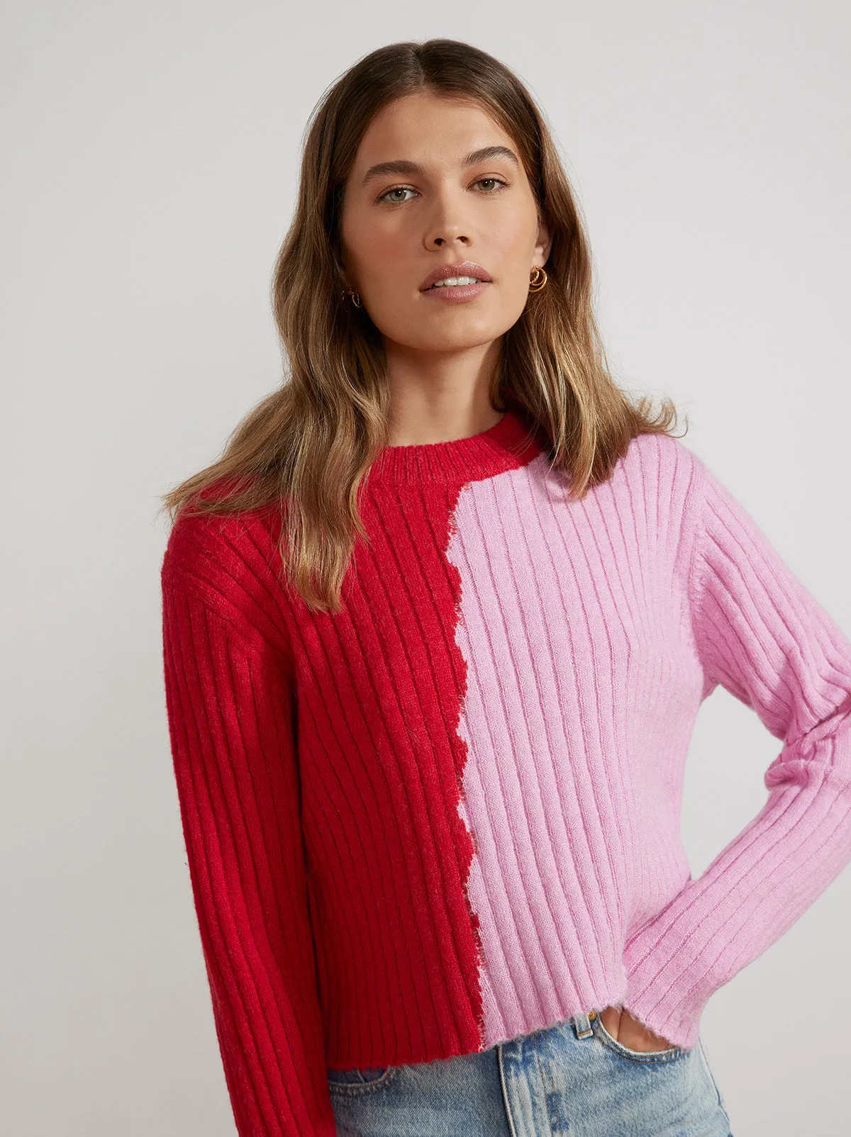 Rory Pink And Red Sweater