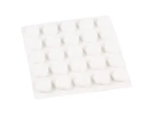 Shepherd Hardware 3/8-Inch Self-Adhesive Felt Furniture Pads, 75-Pack, White