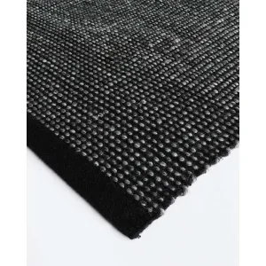 Sherwood Floor Rug - Charcoal/Black  (Wool Blend)