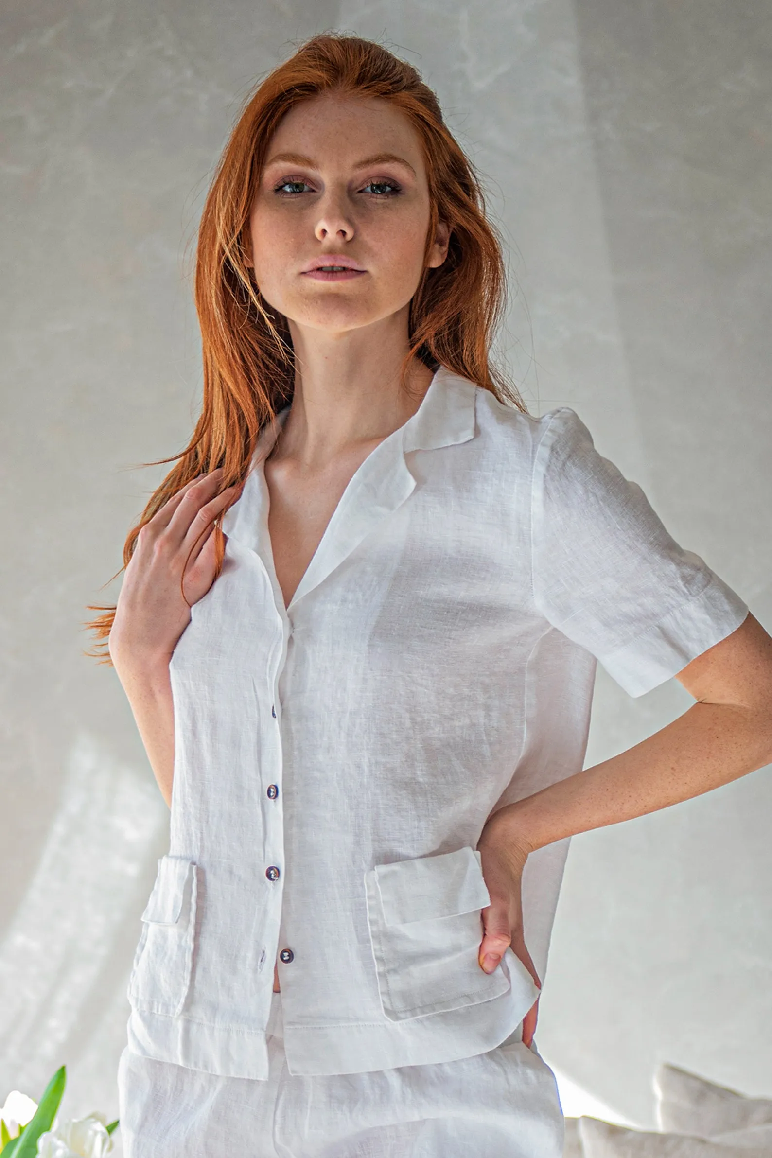 Short Sleeve Linen Shirt