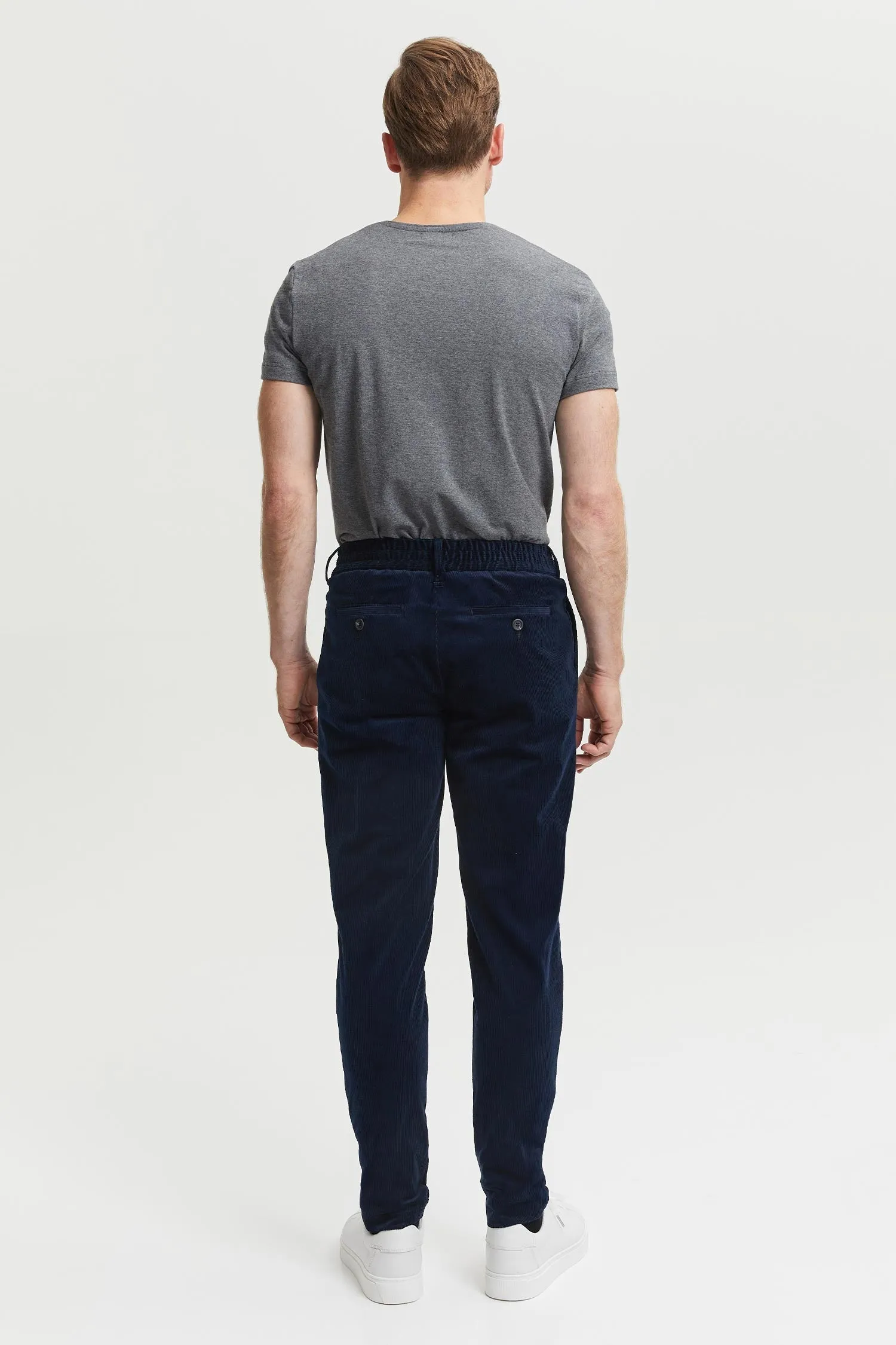 Simo Organic Cotton Corduroy Trousers Blue