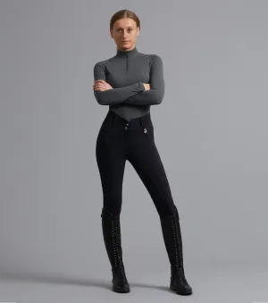 Sophia Ladies Full Seat High Waist Riding Breeches Black