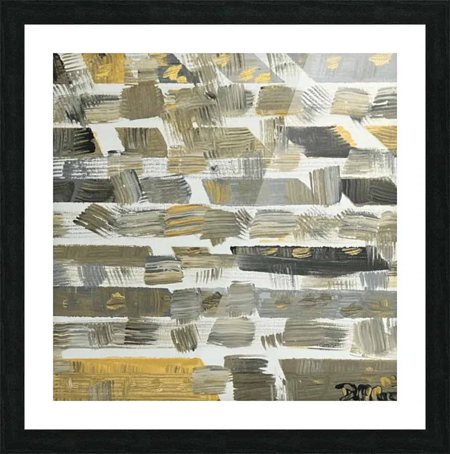 The Mixed Metallic Brushstrokes  Original Abstract Art by Deanna Caroon