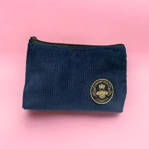 THE PANDA BLUE CORDUROY Small Toiletry   Makeup Bag