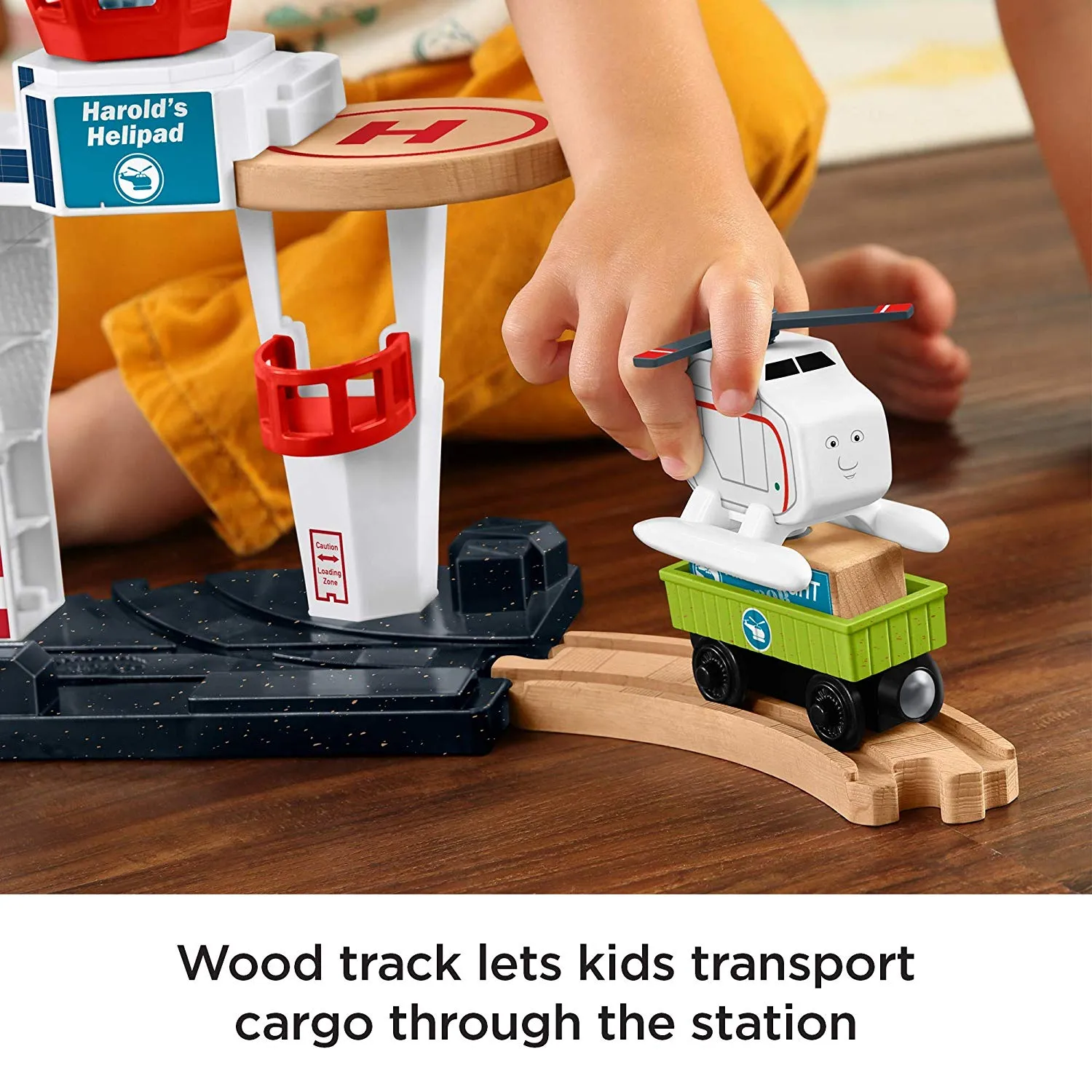 Thomas & Friends Wood Harold's Helipad Playset