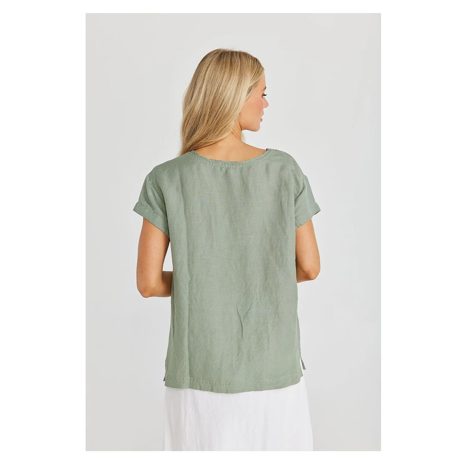 Top Nautica Tee - Sage Linen Viscose