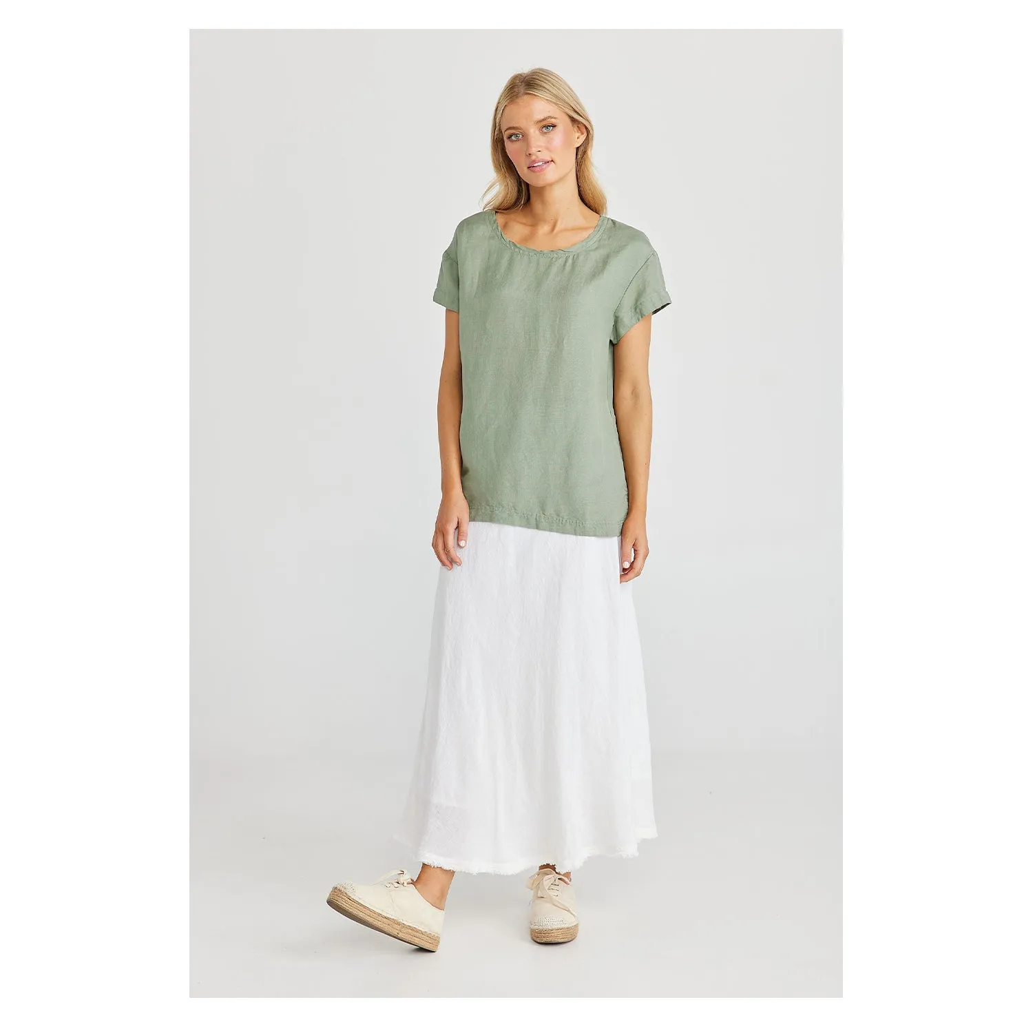 Top Nautica Tee - Sage Linen Viscose