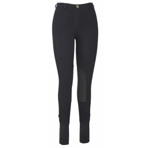 TuffRider Ladies Cotton Lowrise Pull-On Knee Patch Breeches