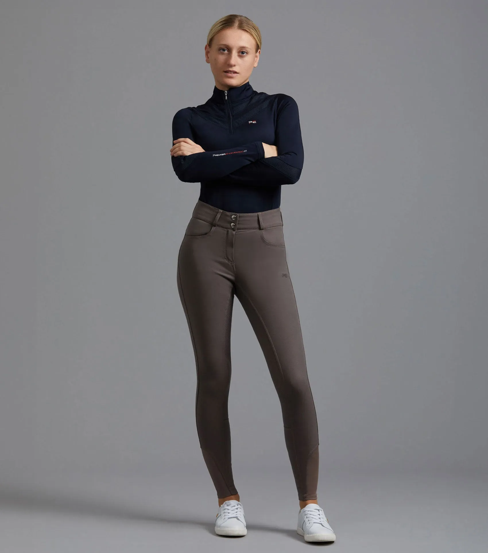 Virtue Ladies Full Seat Gel Riding Breeches Walnut