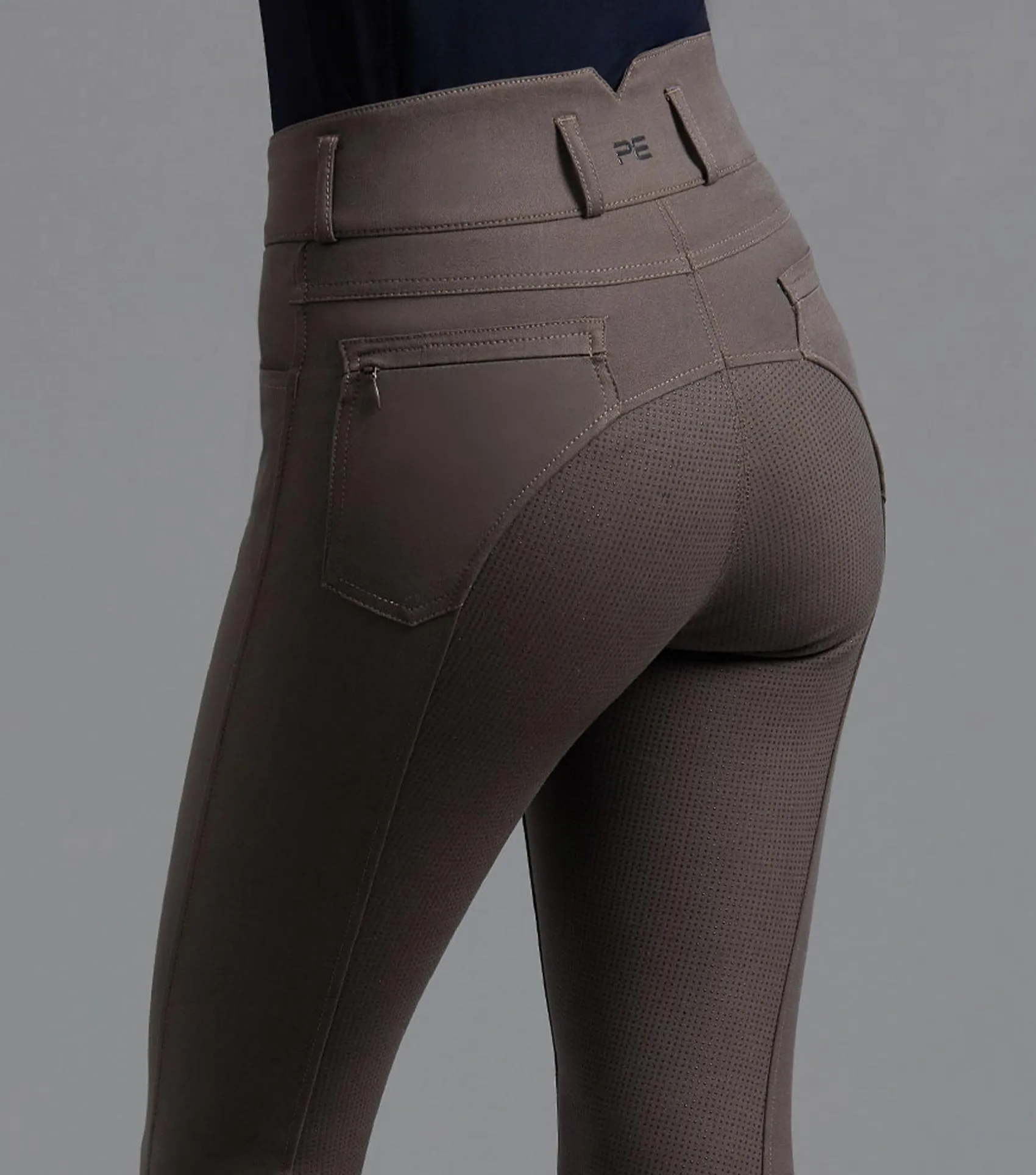 Virtue Ladies Full Seat Gel Riding Breeches Walnut