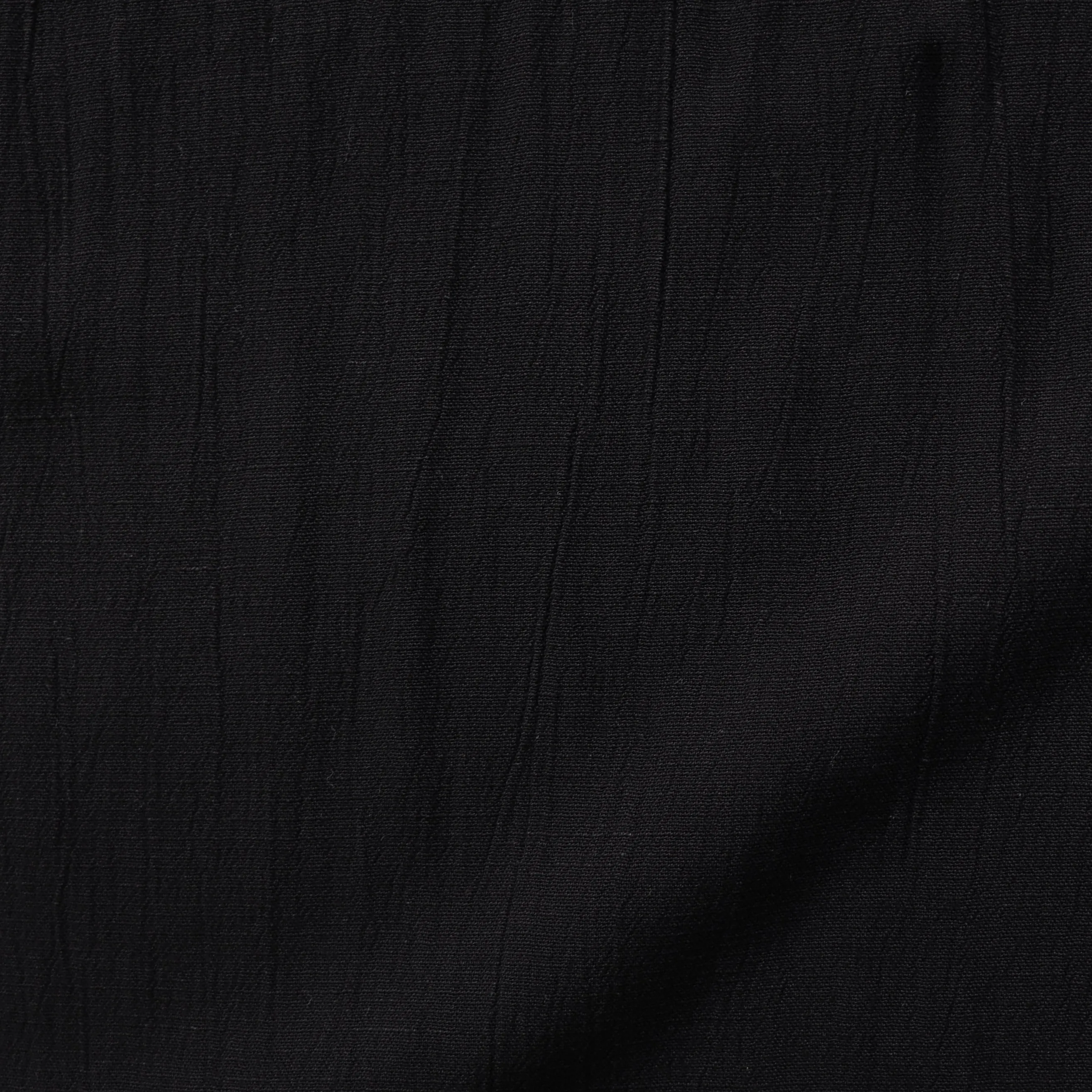 Viscose Linen Crinkle - Black