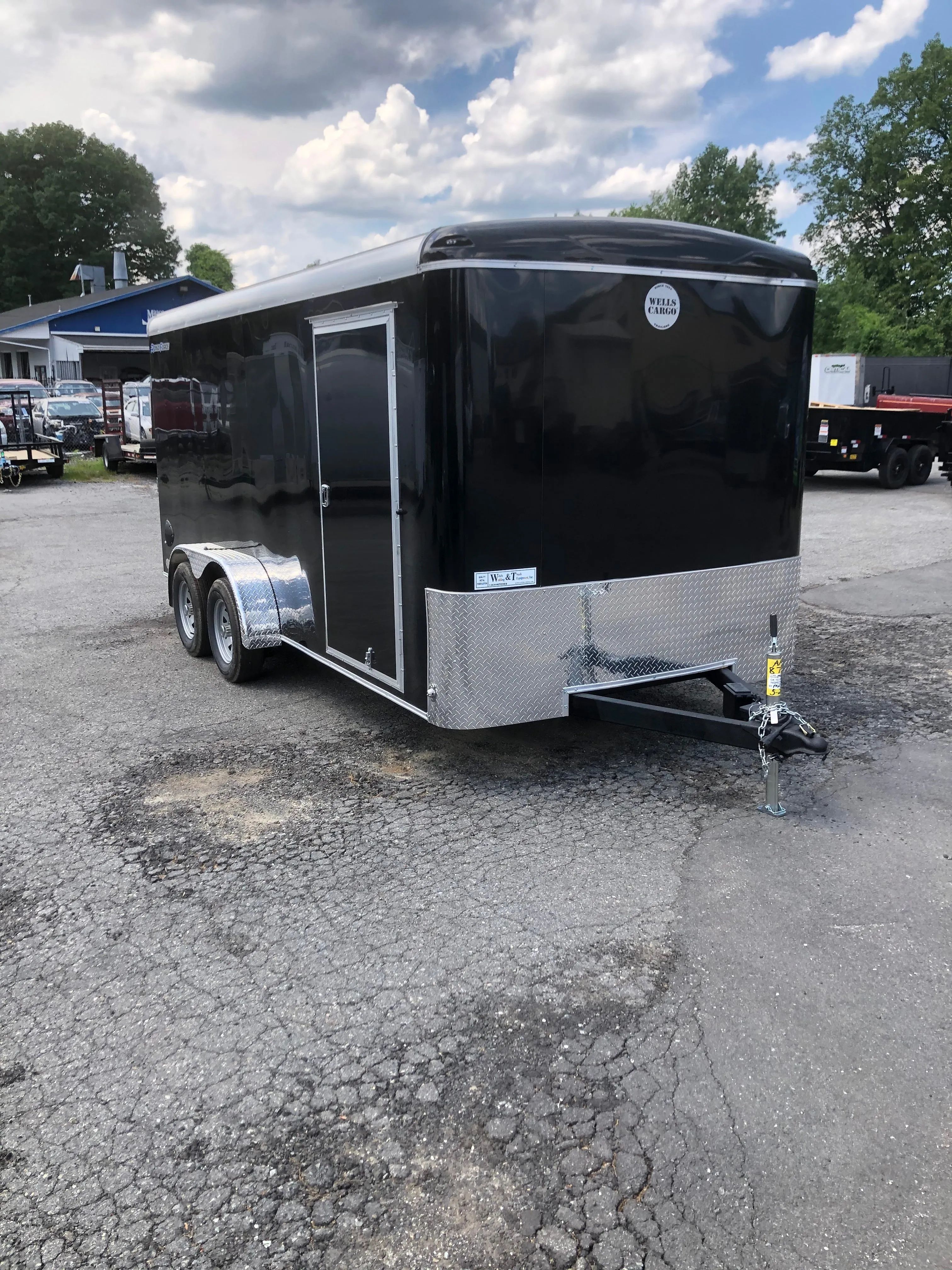 Wells Cargo 7 x 16 Black Road Force Trailer