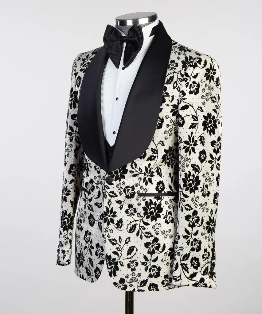 White Floral Tuxedo