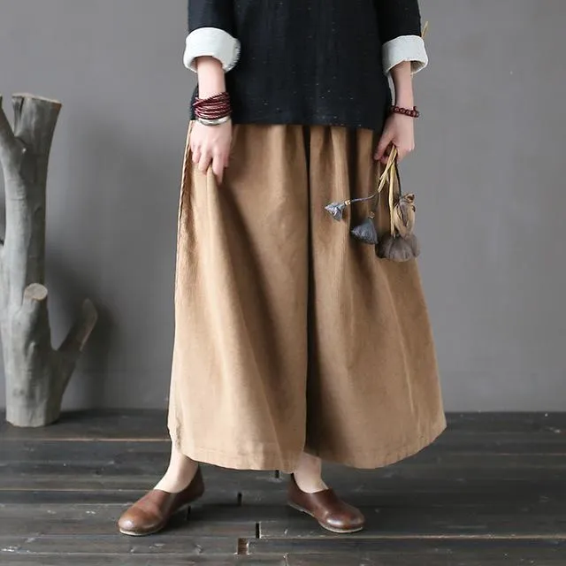 Wide Leg Corduroy Palazzo Pants