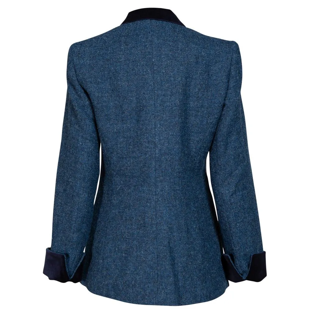 Women's Harris Tweed Jacket - Maggie - Blue Fleck