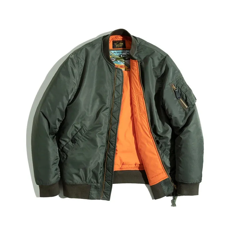 Workwear MA1 Pilot Jacket Army Green Cotton Coat